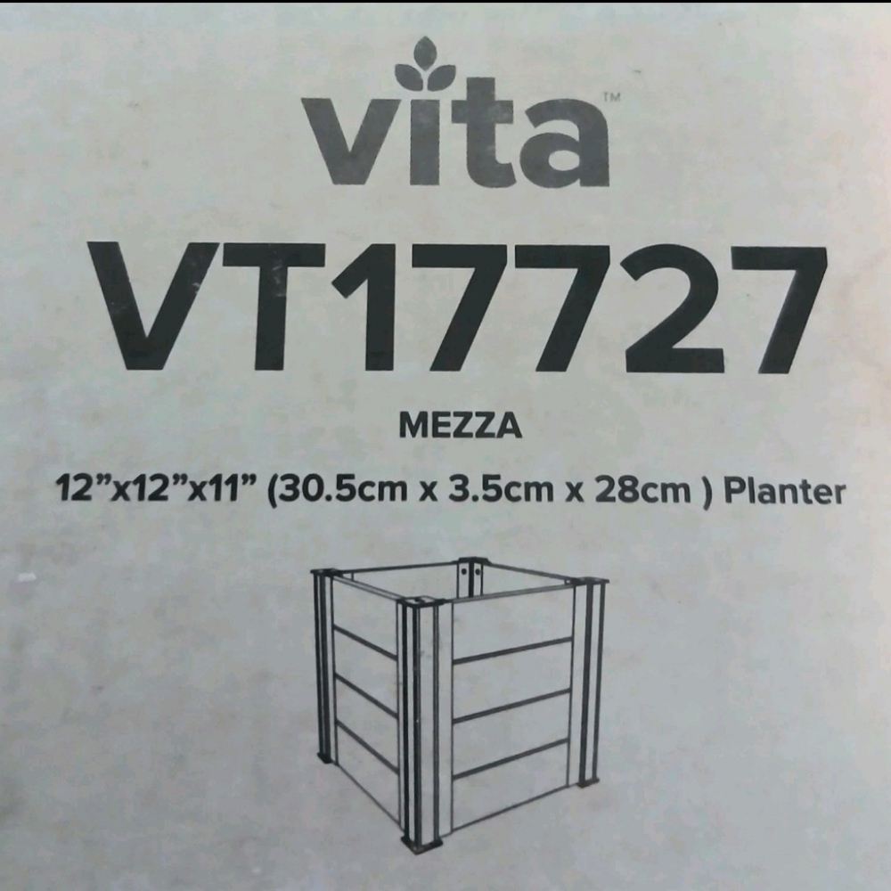 Vita Wooden Planter Box with Black Accents - Picture 5 of 8